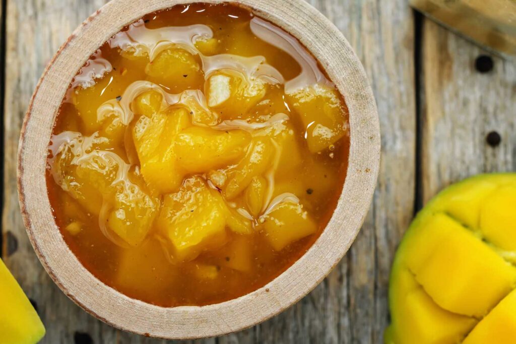 chutney de manga com maçã